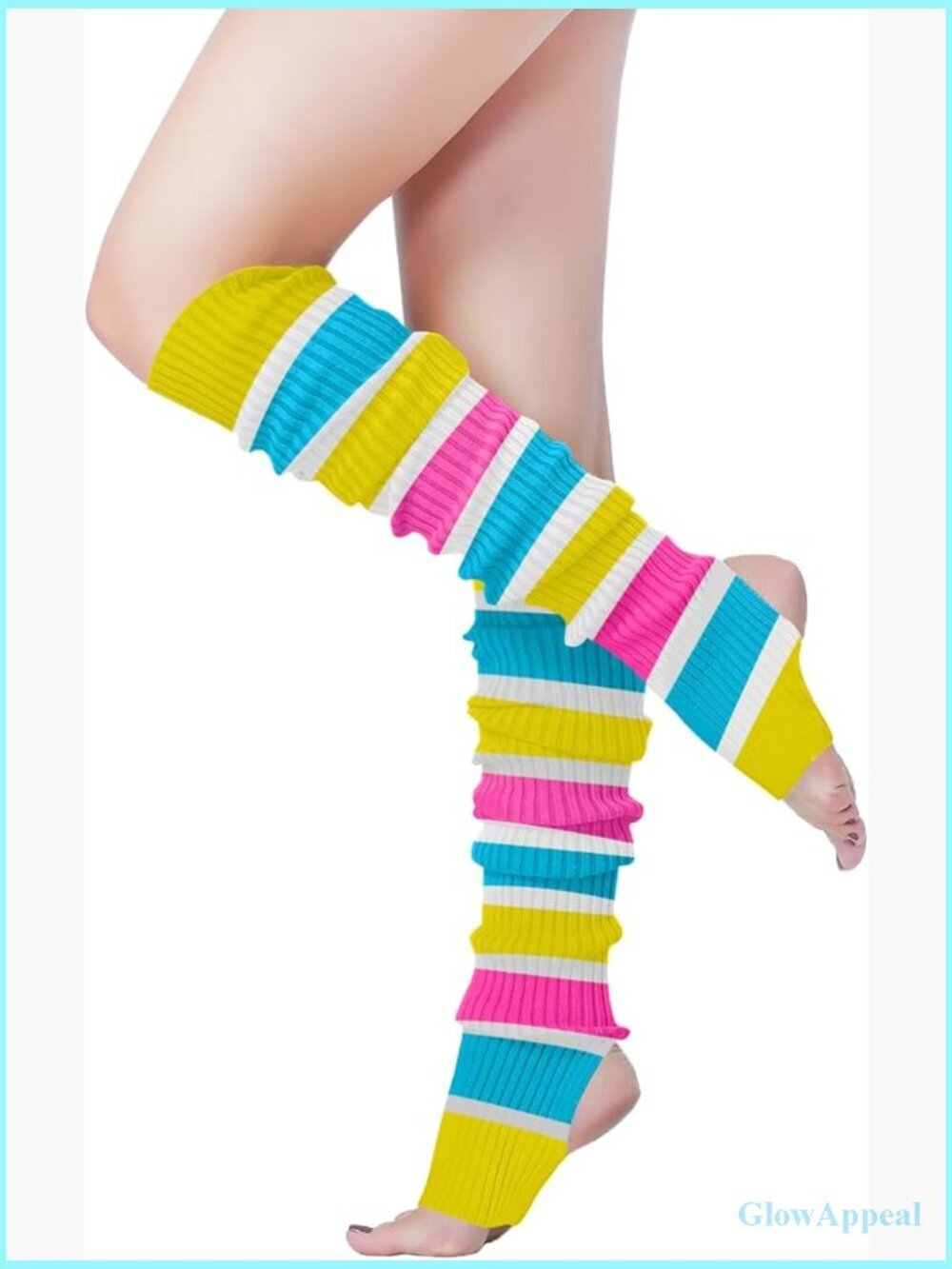 28" Long Stirrup Leg Warmers for Women Dance Yoga Fitness